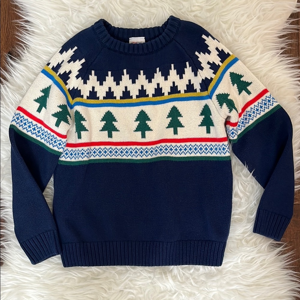 Hanna Andersson Navy and Multicolor Kids Sweater